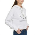 thumbnail image 2 of Calvin Klein Jeans Womens Monogram Logo Tie Dye Block Hoodie (White Silver Combo, Small), 2 of 4