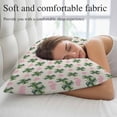 thumbnail image 5 of St. Patrick's Day Pillow Covers, Linen Long Throw Pillow Case, Green Lucky Clovers Pink Love Heart Holiday Pillow Protector Decorative Cushion Cover for Living Room/Bedroom 20" x 26", 5 of 8