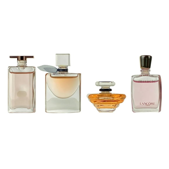 Lancome Varitey 4 PC Gift Set ( Idole EDP 0.16 oz + La Vie Est Belle EDP 0.135 oz + Tresor EDP 0.25 oz + Miracle 0.16 oz)