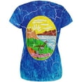 thumbnail image 2 of Montana Vintage Distressed State Flag All Over Womens T Shirt Multi SM, 2 of 2