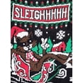 thumbnail image 2 of Boys Black Cat With Sunglasses "Sleighhhhh" Christmas Sweater Medium 8, 2 of 2