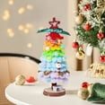 thumbnail image 4 of Christmas Tree With Light 8.27inch Artificial Christmas Trees Wooden 3D Christmas Tree Craft DIY Wooden Christmas Art and Craft Gift Christmas Tree Assembly for Christmas Tabletop Decor Party, 4 of 9