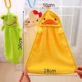 thumbnail image 5 of Animal Hand Towel Super-absorbent Cartoon Hanging Washcloth (Yellow Duck), 5 of 5