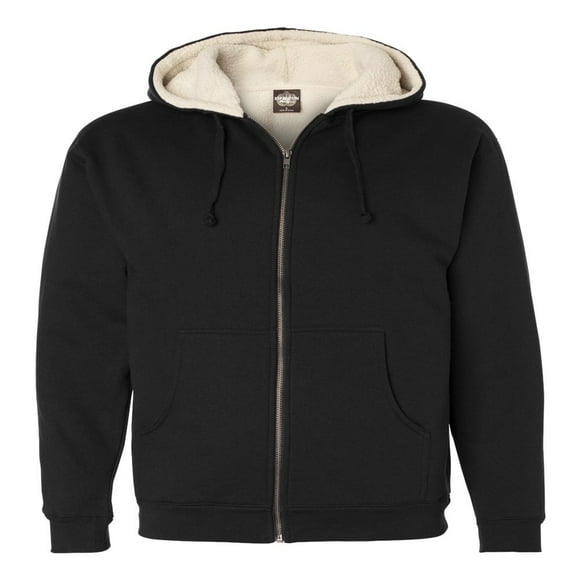 Independent Trading Co. Chandail à Capuchon à Fermeture Éclair Intégrale Doublé en Sherpa S