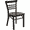 Cherry Wood Seat/Black Metal Frame, variant on Flash Furniture HERCULES Series Black Three-Slat Ladder Back Metal Restaurant Chair - Cherry Wood Seat