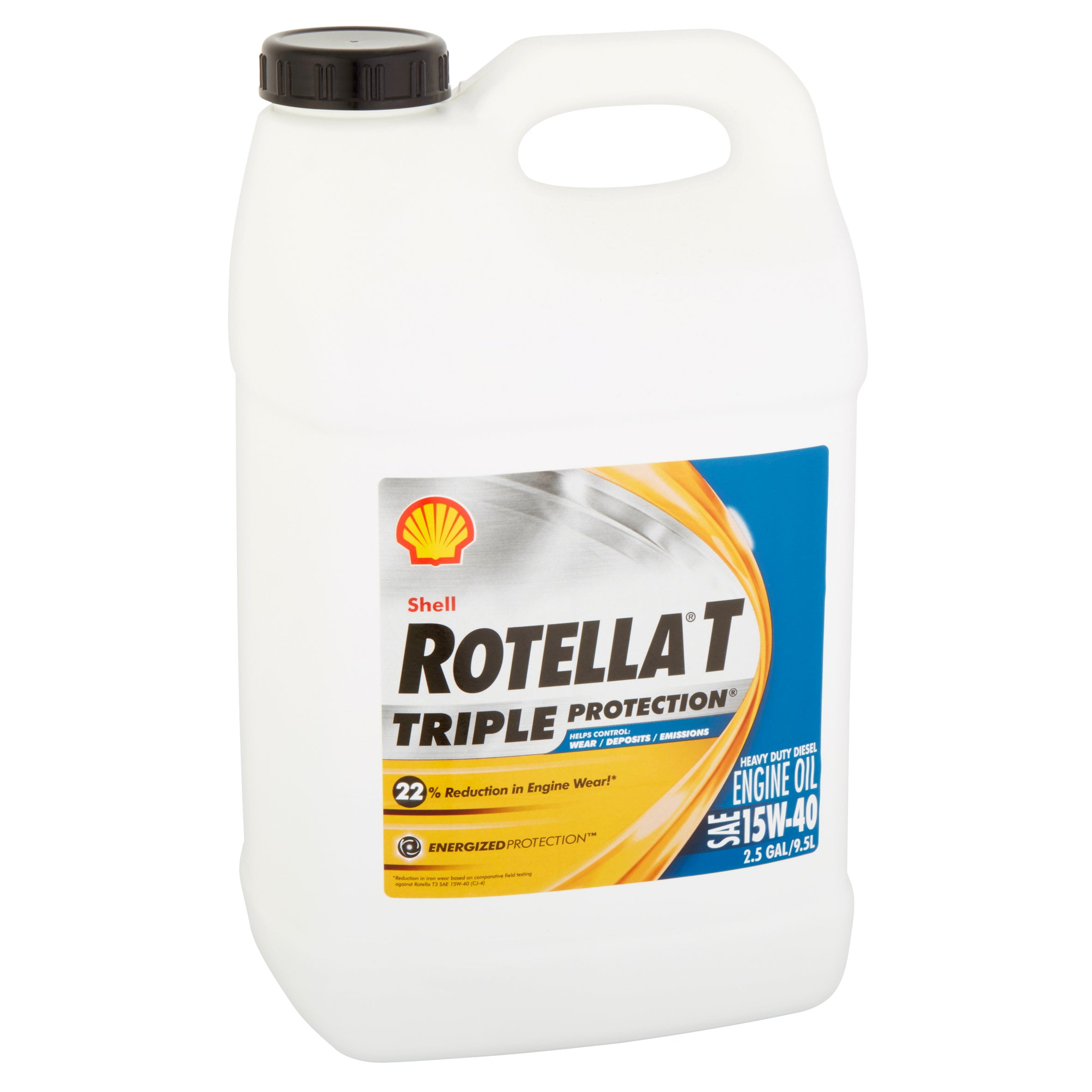 Shell Rotella T 15W-40 Heavy Duty Diesel Oil, 2.5 Gallon - 3