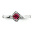 thumbnail image 4 of Created Ruby and Diamond Sterling Silver Polished Ring, 4 of 5