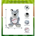 thumbnail image 3 of DolliBu Sitting Husky Stuffed Animal with Baseball Plush - Soft Huggable Husky, Adorable Playtime Plush Toy, Cute Wildlife Gift, Super Soft Plush Doll Animal Toy for Kids and Adults - 9 Inch, 3 of 7