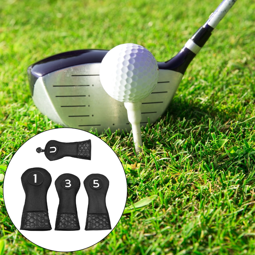 ANXPTIME 4Pcs PU Golfs Head Protective Cover for Drivers Golfs Head Cover Putter Protective Guard Golfs Iron Headcover Club Cover