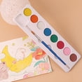 thumbnail image 1 of Juego de Pintura de Acuarela Del Corazón, Cuadrados de Pigmento Sólido de 8 Colores de Niños con Cepillo, Paleta en Forma de Corazón, Conjunto de Arte para Principiantes, 1 of 1