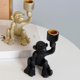 thumbnail image 4 of Fun Gift Candle Holder Animal Theme for Household, Birthday, Party, Wedding Funny Monkey Celebration Household gold, 4 of 4
