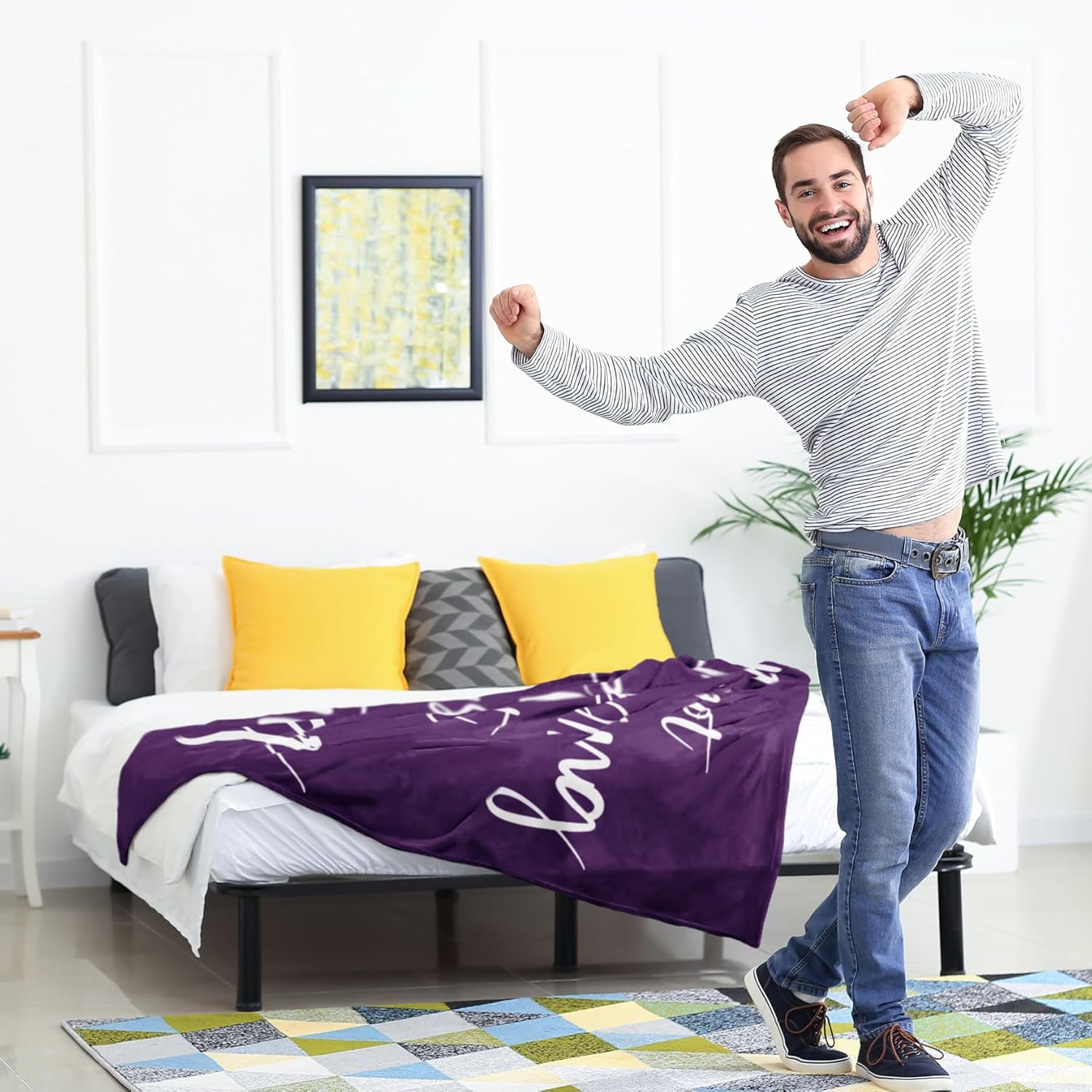Birthday Gifts for Men, Dad, Husband Blanket, Fathers Gifts from Daughter Son-Gift for Grandpa Brother, Gag Gifts for Men Women
