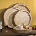 thumbnail image 3 of Wood Tree Bark Indented Display Tray Serving Plate Platter Charger, 3 of 11