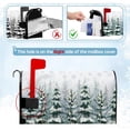 thumbnail image 6 of Winter Magnetic Mailbox Cover Large Snowy Forest Mailbox Wrap Pine Tree Snowflake Nature Landscape Mail Post Letter Box Cover for Christmas Holiday Garden Yard Decor Oversized 25.5" x21", 6 of 6