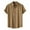 Brown, variant on Men's Summer Short Sleeve Solid Color Lapel Shirt - Fashion Simple Style, Polyester, All Seasons Wear