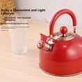 thumbnail image 4 of Cateissary Tetera roja de 2,5 litros con fondo plano, fabricada en acero inoxidable aislante para un calentamiento rápido. Apta para todo tipo de Cocina y Comedor, 4 of 6