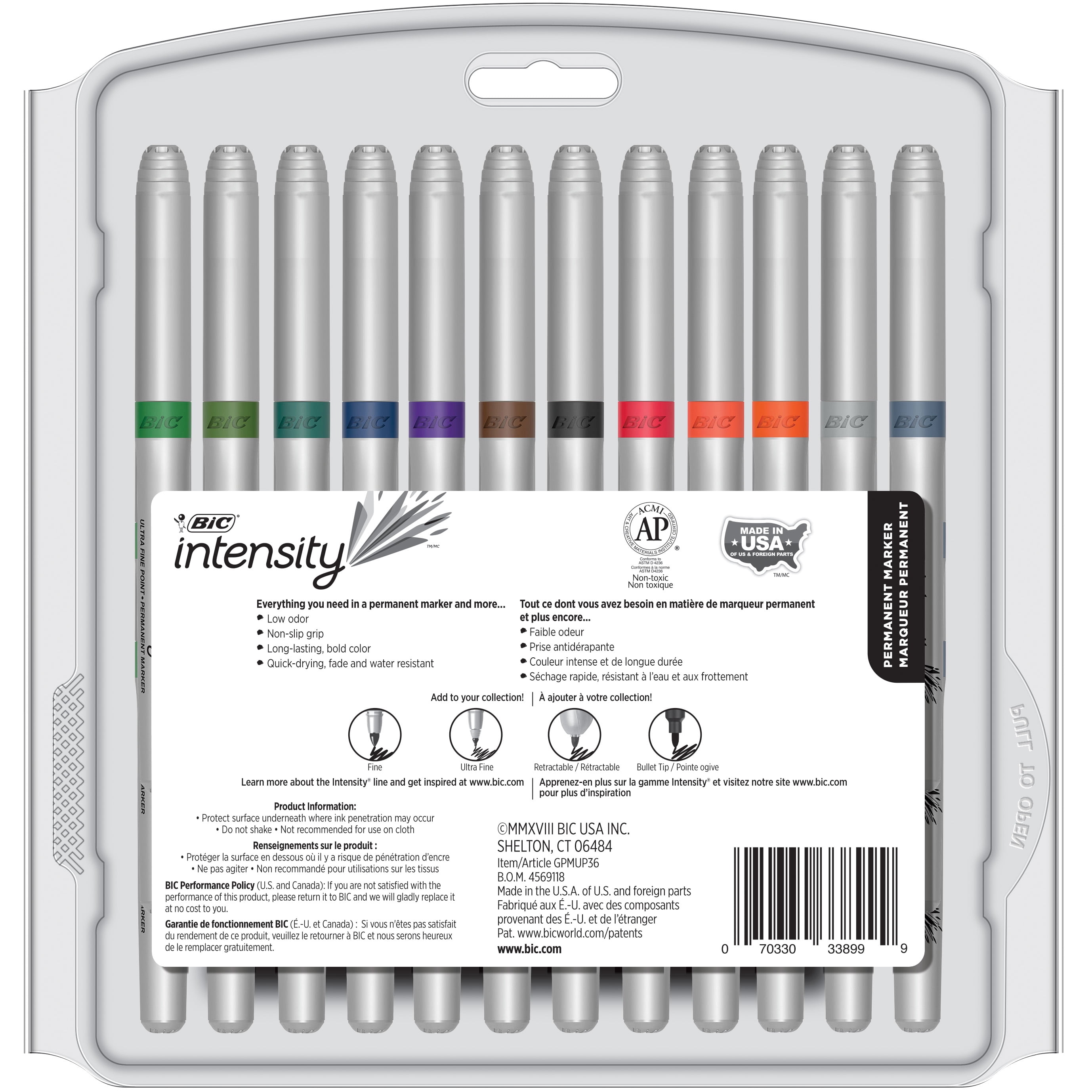 BIC Intensity Ultra-Fine-Point Permanent Markers - Assorted, 8 pk - Fry's  Food Stores