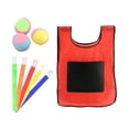 thumbnail image 3 of TISHITA Dodgeball Game 3 Sticky Ball Toy 5 Ribbons Toss Game for Lawn Backyard Beach L Red, 3 of 8