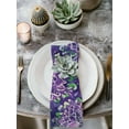 thumbnail image 3 of Purple Green Flowers Cloth Napkins Washable Set of 1, Watercolor Vintage Botanical Reusable Dinner Table Napkins Cloth Bulk for Weddings Kitchen Restaurants Hotel Events Parties 20 x 20 Inch, 3 of 9