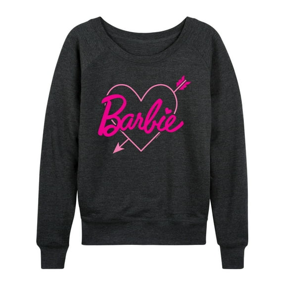 Barbie -  Arrow Heart Logo - Women's Lightweight French Terry Long Sleeve Shirt