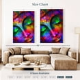 thumbnail image 4 of Elephant Stock Colorful Lord Buddha Head Wall Art - Vertical Canvas Wall Art - Living Room Wall Decor - People Canvas - Purple And Blue Decor - 32" x 48", 4 of 8