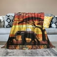 thumbnail image 2 of HENGT African Elephant Blanket Wild Elephants Throw Blankets Super Warm Soft Plush Lightweight Flannel Travelling Animals Blanket Gifts for Women Girls Kids Boys for Couch Bedding, 2 of 6