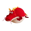 thumbnail image 3 of Almohada de Peluche de Dragón Macarena Muñeco de Peluche Redondo de Dibujos Animados Animal Relleno Suave para Fiesta Hogar Sofá Cama Dormitorio Recuerdo Rojo 60cm, 3 of 8