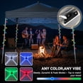thumbnail image 4 of Ktaxon 10ft x 10ft Ez Pop Up Canopy Tent with Lights,LED Frame Canopy,Outdoor Sun Shade Shelter Built-in LED Light Strips,Beach Tent,Outdoor Gazebo for Party Wedding Camping BBQ Events,Black, 4 of 9