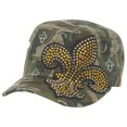 thumbnail image 1 of Top Headwear Beaded Fleur-de-Lis Cadet angustiado Cap - Camo TOP HEADWEAR Sombrero de cadete, 1 of 2
