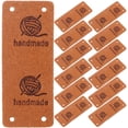 thumbnail image 1 of Miangastore 50pcs Handmade Labels Leather Labels Crochet Labels Clothing Labels with Holes, 1 of 8