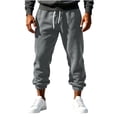 thumbnail image 6 of Men's Joggers Pants Pockets Casual Sport Pocket Drawstring Solid Color Elastic Waist Jogger Pants for Golf, Athletic,Travel, Work Gray S, 6 of 8