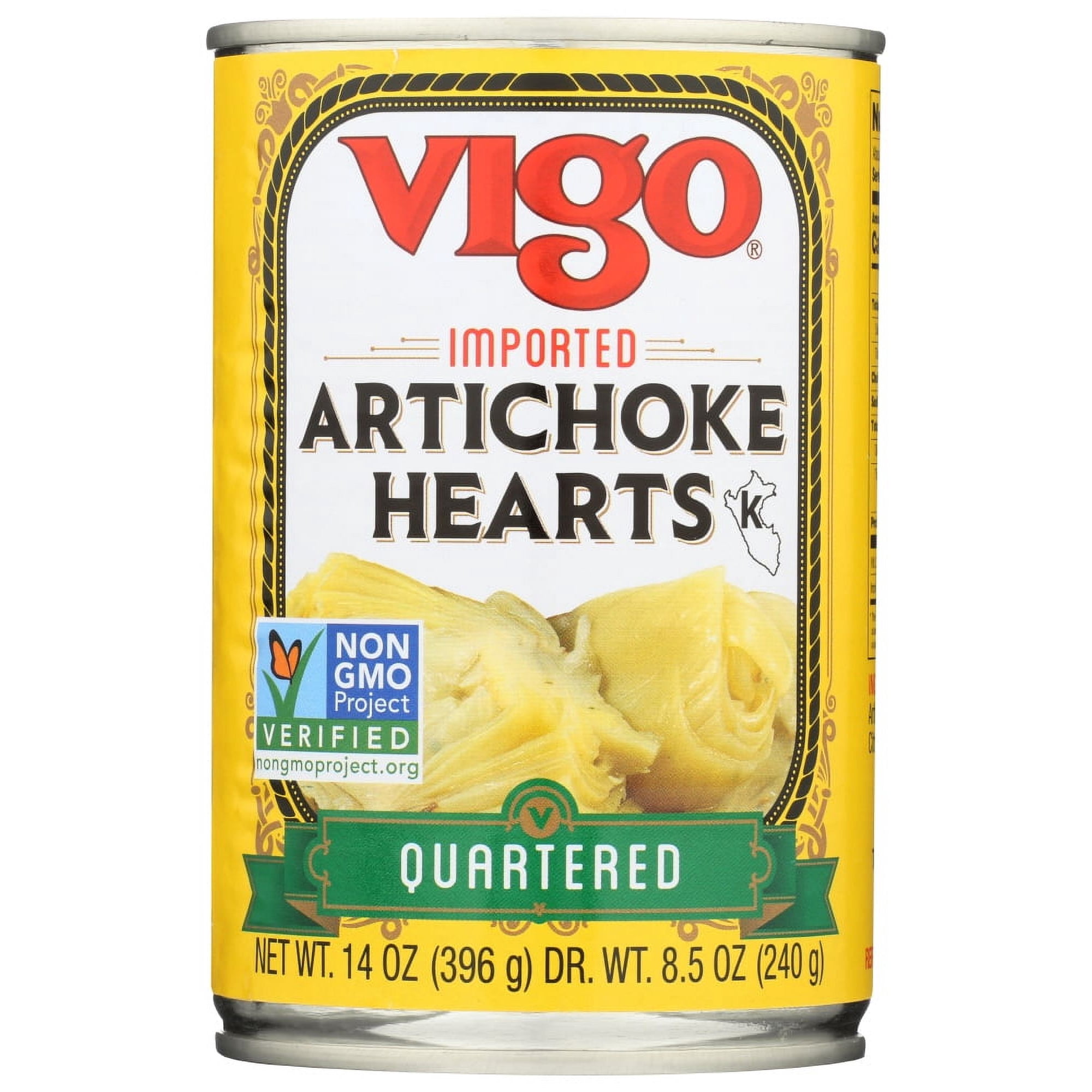 Vigo Foods Quartered Artichoke Hearts, 14 Oz