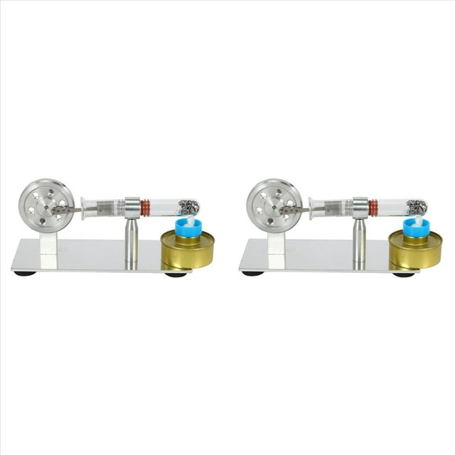 2X Mini Motor Stirling Mini Generador Mini Turbina Externa Modelo de Motor de Vapor Educación Suministros