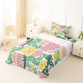 thumbnail image 5 of Homewish Bohemian Daisy Flower Twin Sheets,Abstract Artwork Bedding,Pink Yellow,3-Piece,1 Fitted Sheet and 1 Pillowcase, 5 of 6