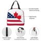 thumbnail image 4 of Fotbe USA Canada Flag Bolsa Térmica con Estampado y Forro de Aluminio Grueso Bolsa de Almuerzo con Bolsillo Frontal para Hombres y Mujeres, Ideal para Trabajo, Escuela, 4 of 8