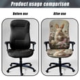 thumbnail image 4 of Renewold Office Chair Cover Executive Computer Chair Slipcover Stain Resistant High Back Chair Protector for Easter Home Decor Universal Fits, Retro Easter Bunny Egg Floral, L, 4 of 7