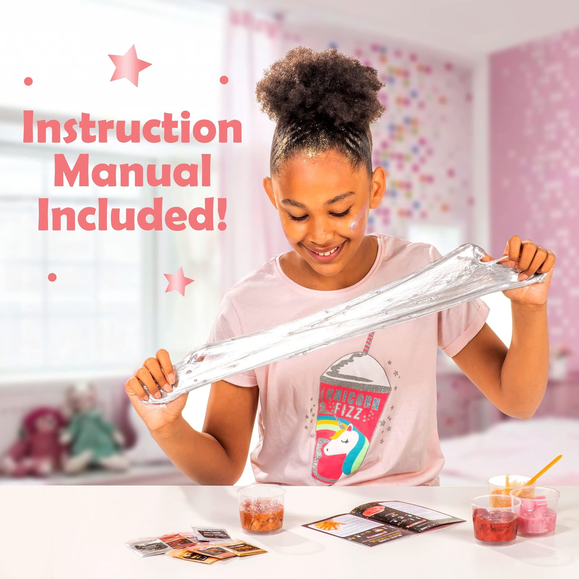 Original Stationery Mini Metallic Shimmery Shine Slime Kit for Girls, Make Metalic Rose Gold Slime, All The Ingredients You'll Need in This Slime Kit in a Box for Girls Teen Age 10-12 Gift Ideas