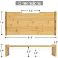 thumbnail image 7 of Solid Wood Monitor Stand Riser, Monitor Riser with 2 Adjustable Height, 15.8 inch Computer Riser for Computer, iMac, PC, Printer, Computer Monitor Stand for Home & Office, Natural, 7 of 7