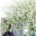 thumbnail image 3 of Flores artificiales 9 Uds 21 "Baby Breath/Gypsophila plantas falsas decoración para fiesta de boda flores de tacto Real DIY hogar jardín, blanco Ofspeizc HMHZ591-3, 3 of 5