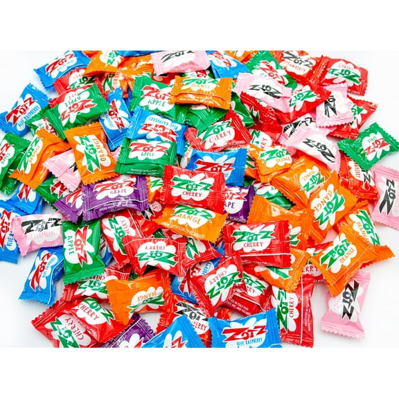 ZOTZ FIZZY Candy 4 lb – Bulk Bag, Assorted Fruit Flavors, Fizzing Candies, Individually Wrapped