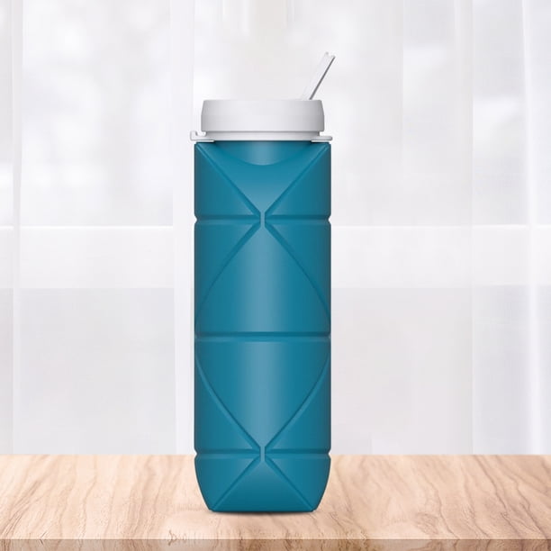 Botella de agua plegable de 600ML, botella de bebida portátil, jarra de Fitness para gimnasio libre de BPA FLhrweasw Nuevo