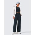 thumbnail image 4 of Pantalones de yoga CRZ YOGA Butterlift, cintura alta, pierna ancha, azul marino, talla M, 4 of 4