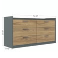 thumbnail image 4 of Modern Chic 6-Drawer Dresser Featuring Bronze Handles, 4 of 4