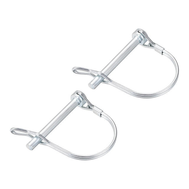 Uxcell 2Pack 1/4" Diámetro Pasador de Acoplamiento de Remolque, 2" Longitud Pasador de Acoplamiento Pasador de Bloqueo, Pasador PTO Redondo