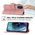thumbnail image 3 of Dteck for Motorola Moto G 5G (2022) Case, Crossbody Shoulder Strap Flip Folio Cover Wallet Magnetic Closure Card Slots Cash Holder Stand Kickstand TPU Bumper Shockproof Protective Case,Pink, 3 of 6