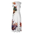 thumbnail image 4 of Viikei Womens Dresses Plus Size Summer,Women's Summer Print Casual Loose Sleevless V-Neck Dress White XL, 4 of 5
