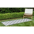 thumbnail image 6 of Unique Loom Outdoor Trellis Collection Area Rug - Moroccan (2' 2" x 6' 1" Runner Gray/Silver), 6 of 7