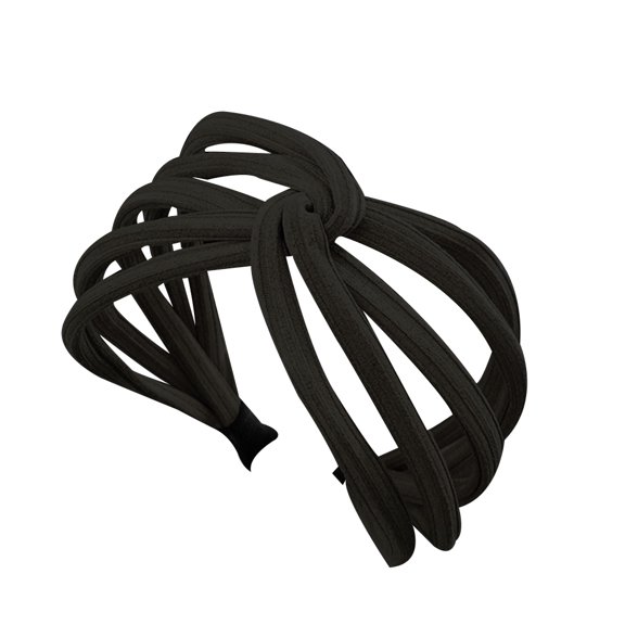 Grofry Women Headband Sweet Twist Hair Hoop Band Solid Wide Headwrap Accessory