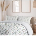 thumbnail image 6 of Ambesonne Floral Duvet Cover Sets, Watercolor Roses Leaf, 2-Queen, Laurel Green White, 6 of 6