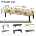 thumbnail image 7 of Whosucclay Daisy Leaf Print Dining Room Bench Covers Stretch Bench Slipcover, Removable Bench Protectors Rectangular Chair Slipcover for Living Room, Bedroom, Kitchen, 7 of 7